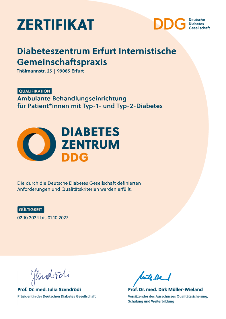 Zertifiziertes Diabeteszentrum DDG