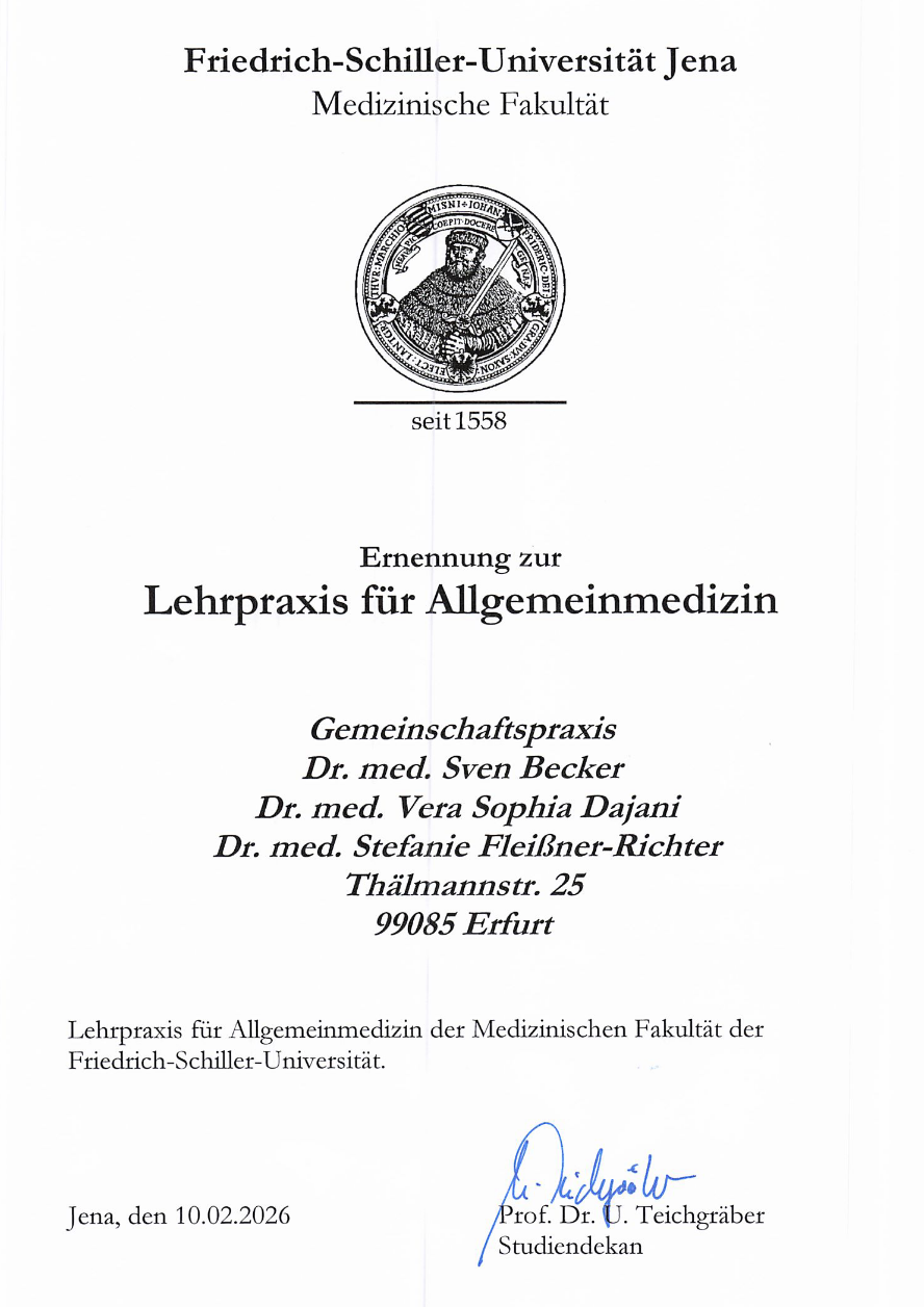 Lehrpraxis für Allgemeinmedizin der FSU Jena, Medizinische Fakultät